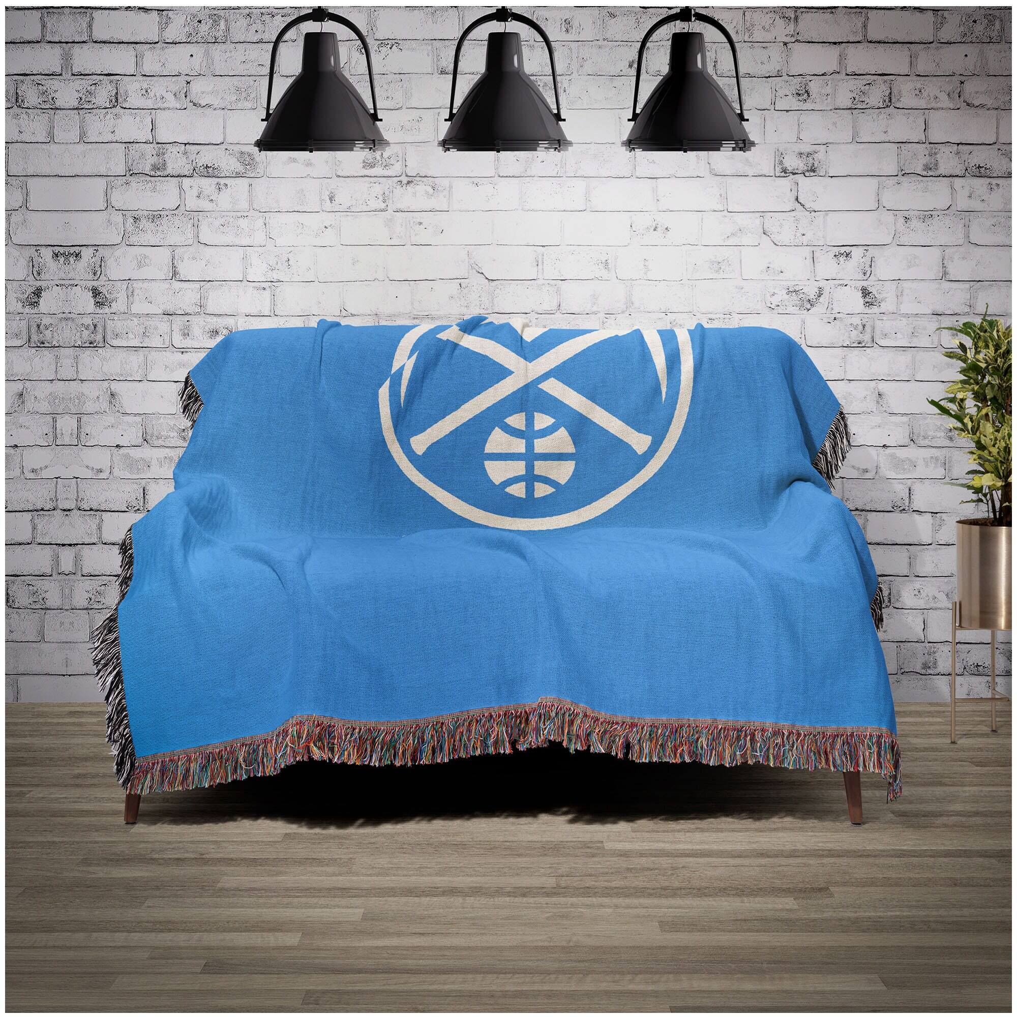 Alt View 1. Chad & Jake - Denver Nuggets Woven Blanket - Blue.