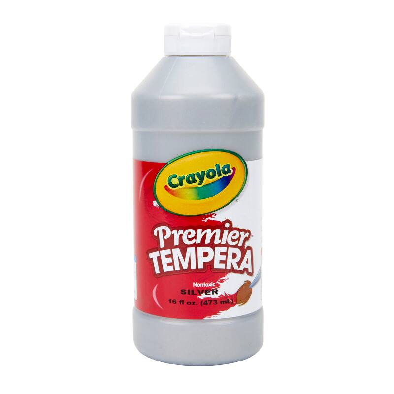 Crayola Premier Tempera Nontoxic Silver 16 fl Oz. (473 mL)