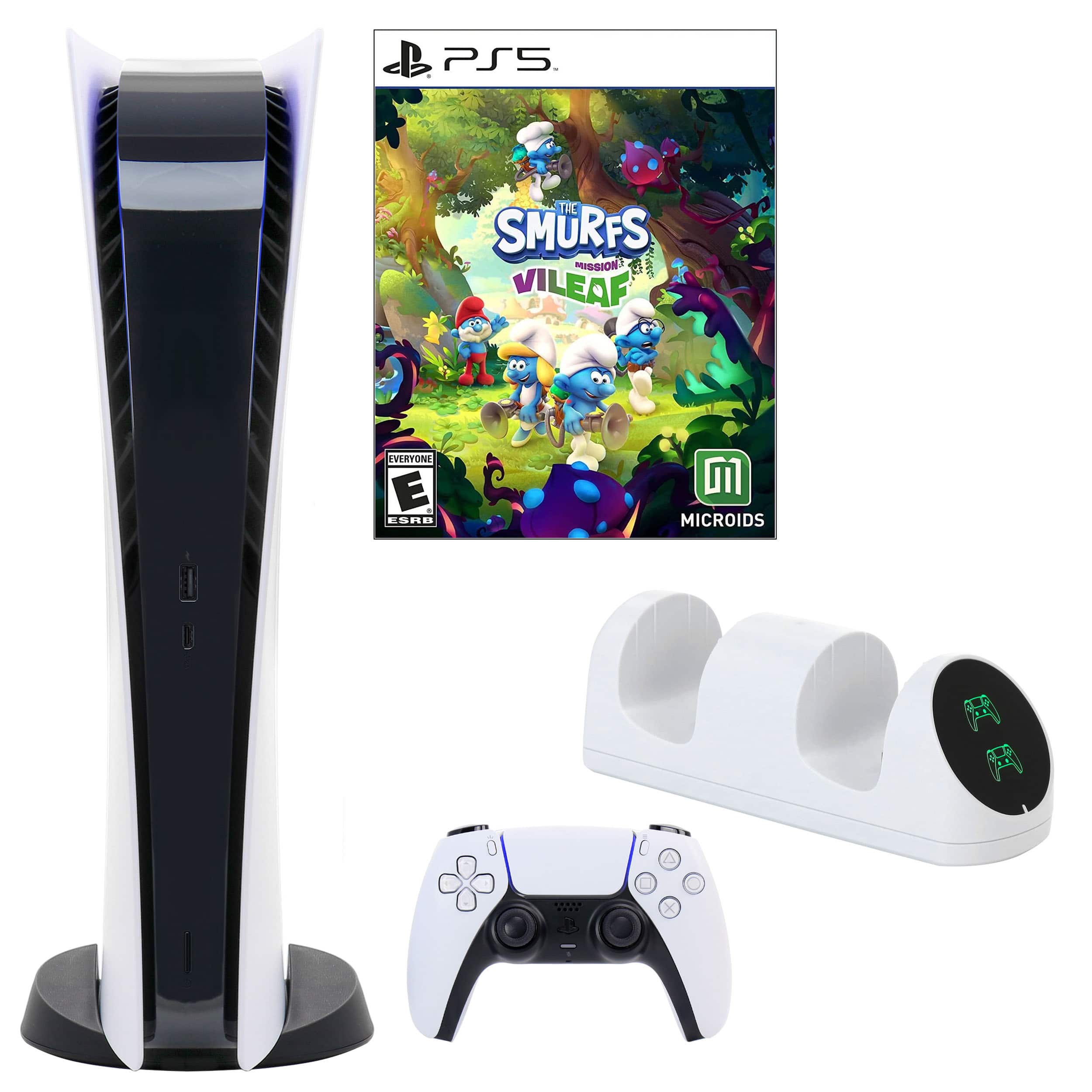 PlayStation 5 Digital Console with The Smurfs Game and Dock - PlayStation 5