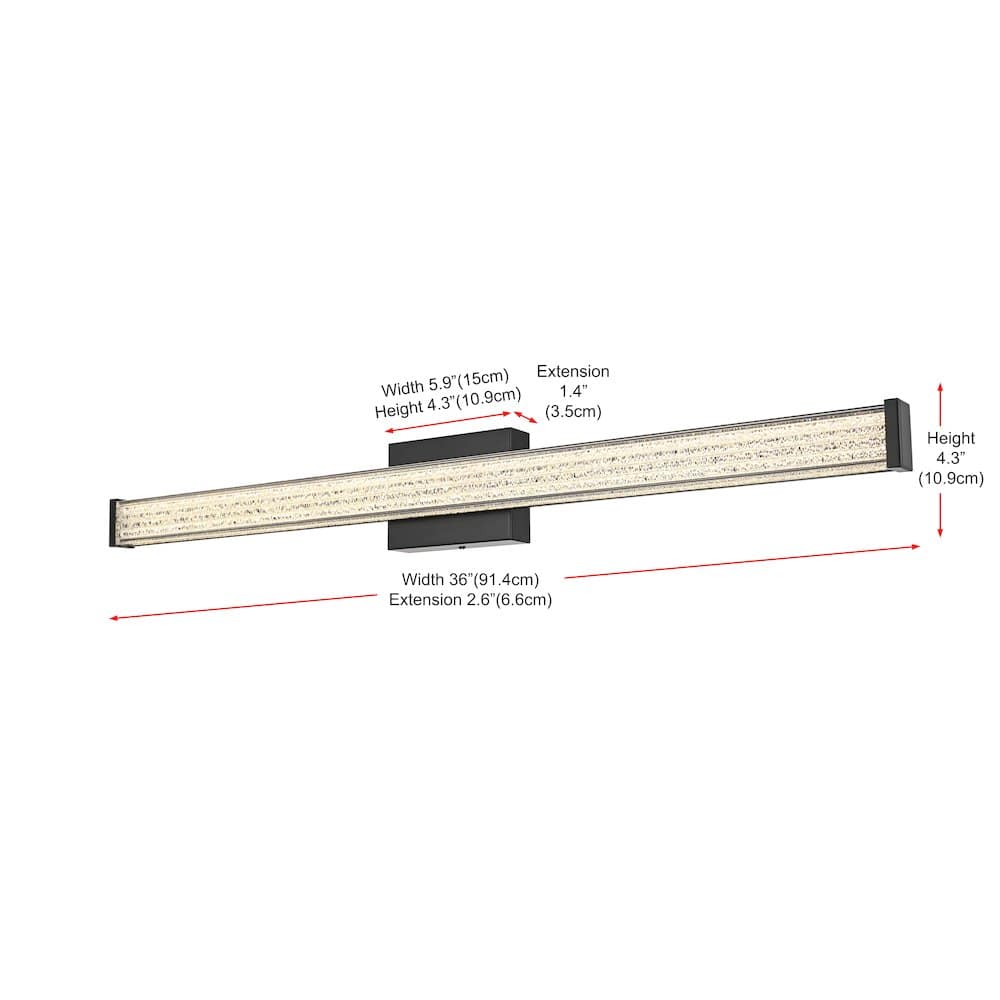 Living District - Jaxx 36 Inch Led Wall Sconce In - Black price history on PriceWatchPro