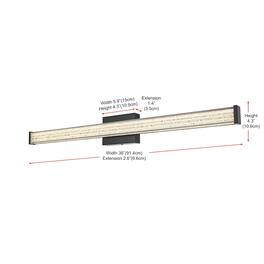 Living District - Jaxx 36 Inch Led Wall Sconce In - Black