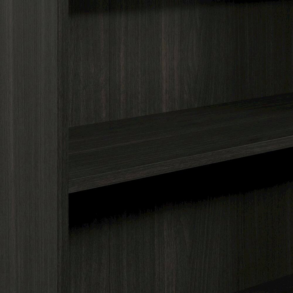 Alt View 1. FurniFact - Wooden bookcase with sturdy frame for home organization - Espresso.