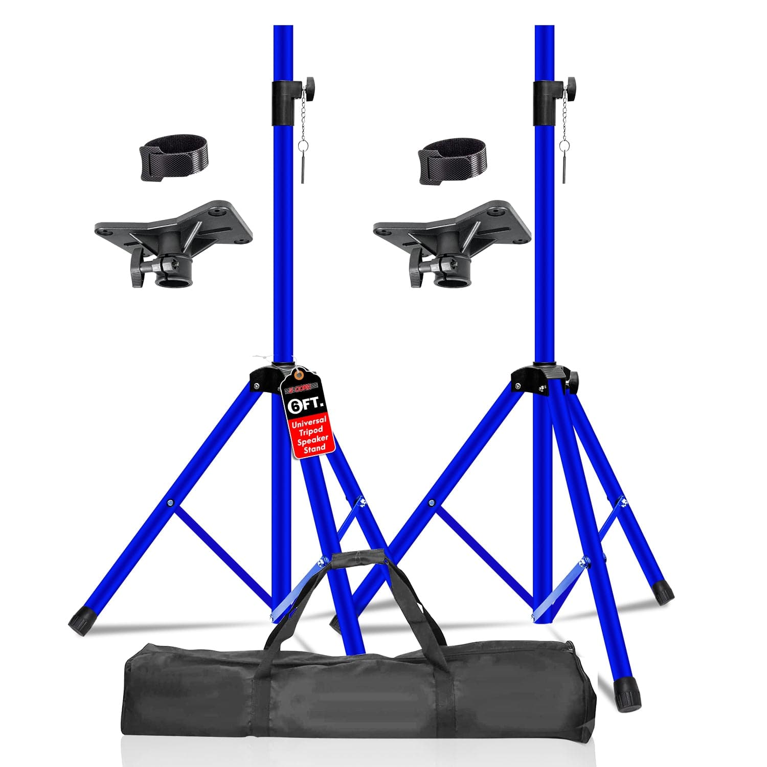 5 CORE - 5Core Speaker Stand Tripod Tall Adjustable 72 Inch DJ Pole Mount Studio Monitor Stands BLUE 2 PK - Dark Blue
