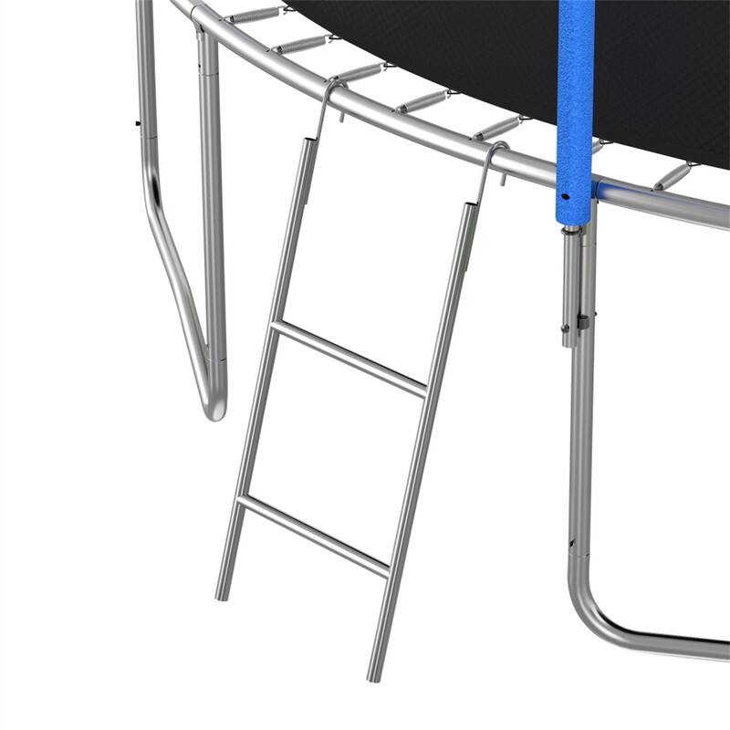 Alt View 6. HTUTWOO - Trampoline 14FT with Slide and Swings -Trampoline w/Basketball Hoop, Ladder,Net,Mat,Spring Cover Padding for Adults Kids - Green.