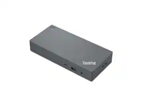 Front. Lenovo - Lenovo ThinkPad Dock - 135W, USB-C, 3 Displays, USB 2.0, USB-A, HDMI, DisplayPort.