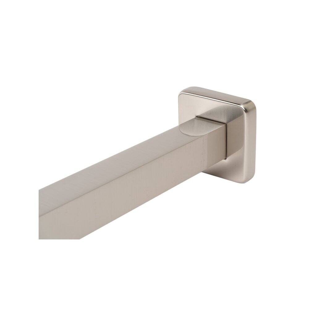 Left. Alfi - Brushed Nickel 20" Square Wall Shower Arm - Silver.