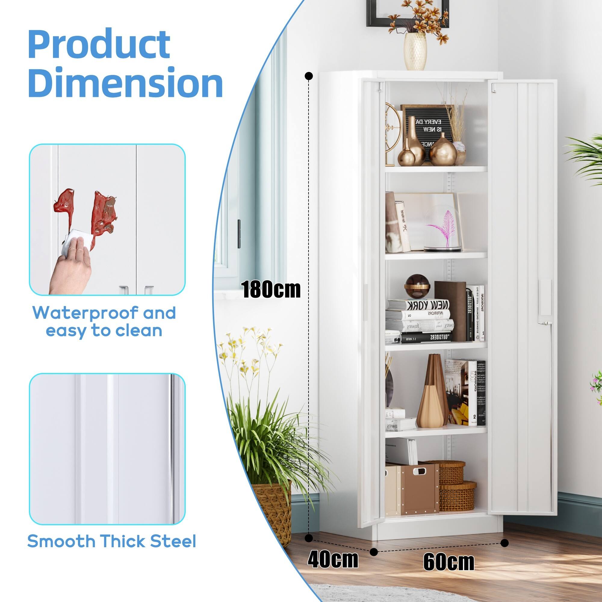 Product Dimension

Waterproof and easy to clean

Smooth Thick Steel

180cm

40cm

60cm