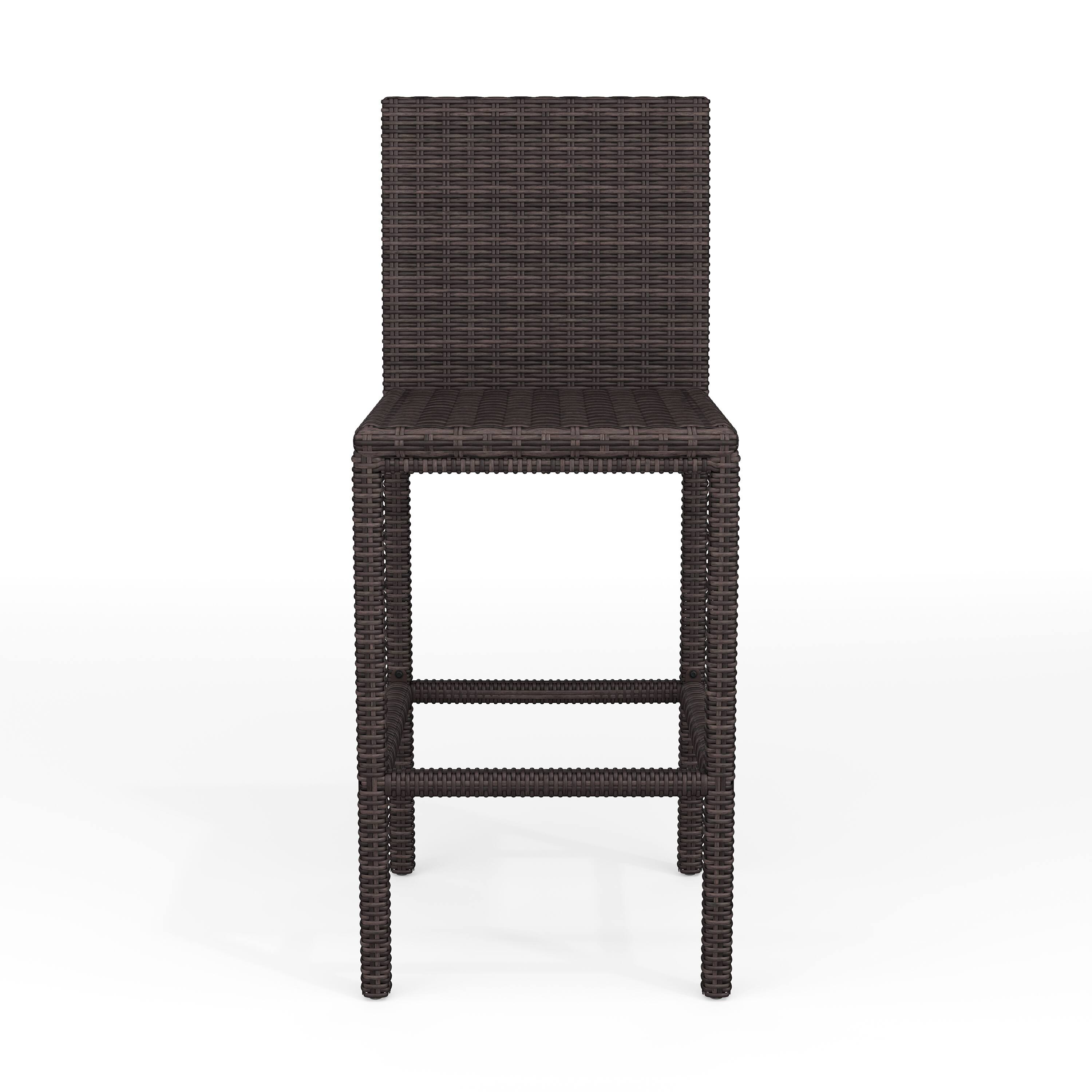 Alt View 9. Martha Stewart - Bedford 2PK Outdoor Rattan Wicker Bar Stools - Brown.