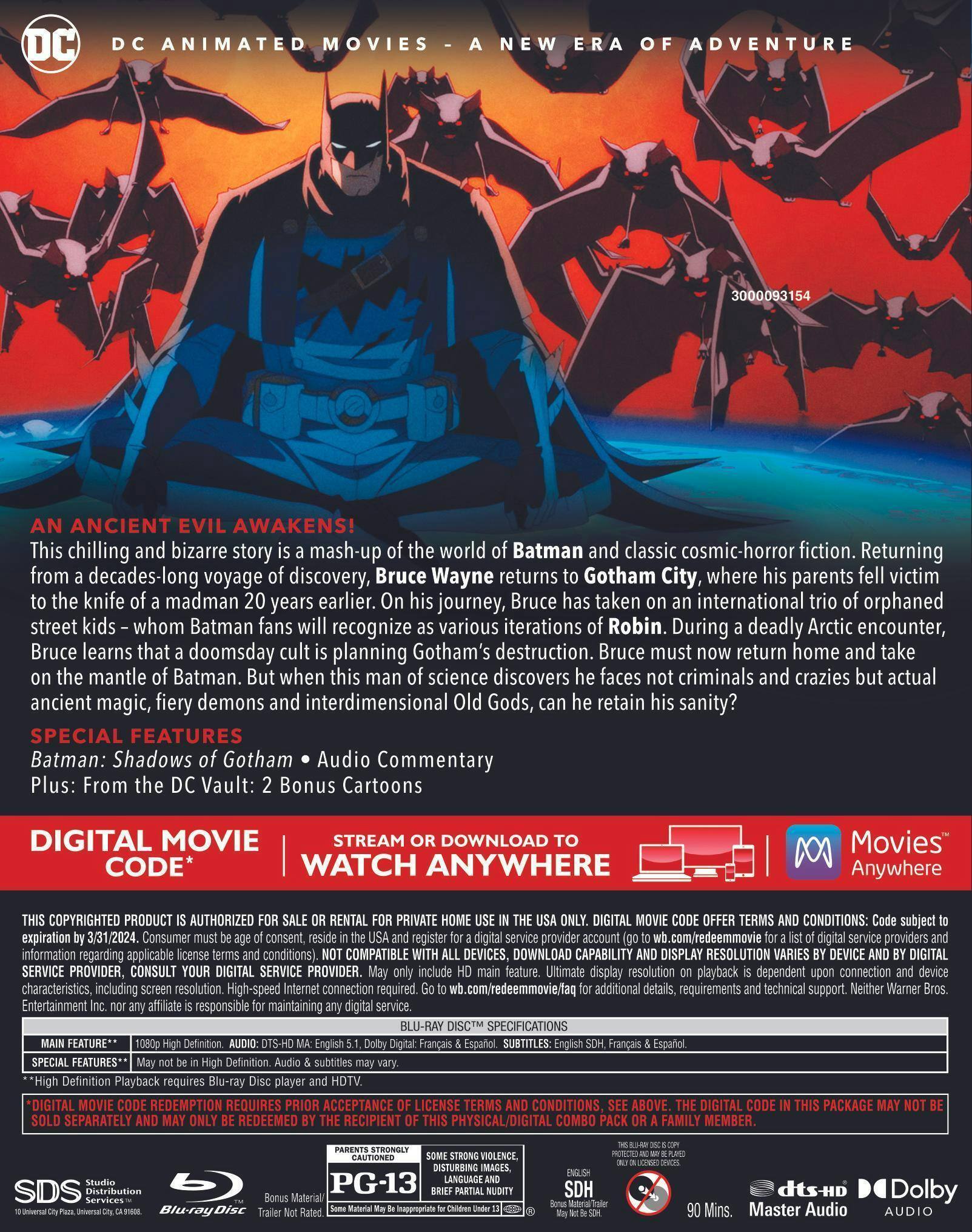 Angle. Batman: The Doom That Came to Gotham [Blu-ray].