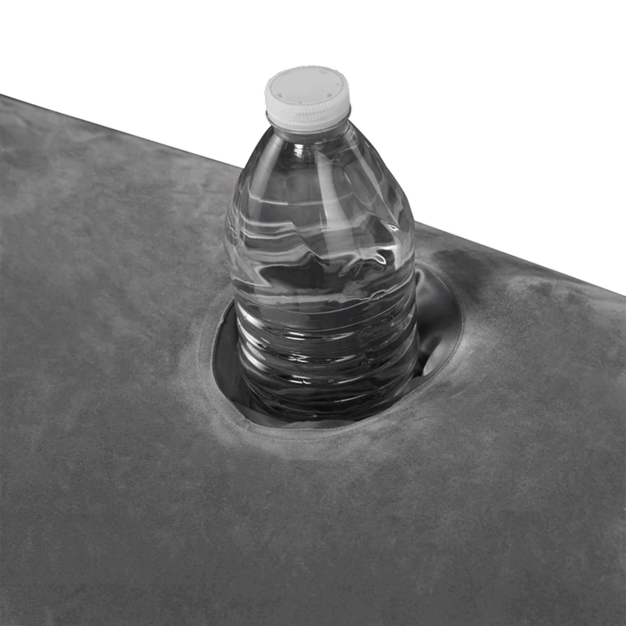 Left. Intex - Inflatable Indoor Corner Couch Sectional with Cupholders - Gray.