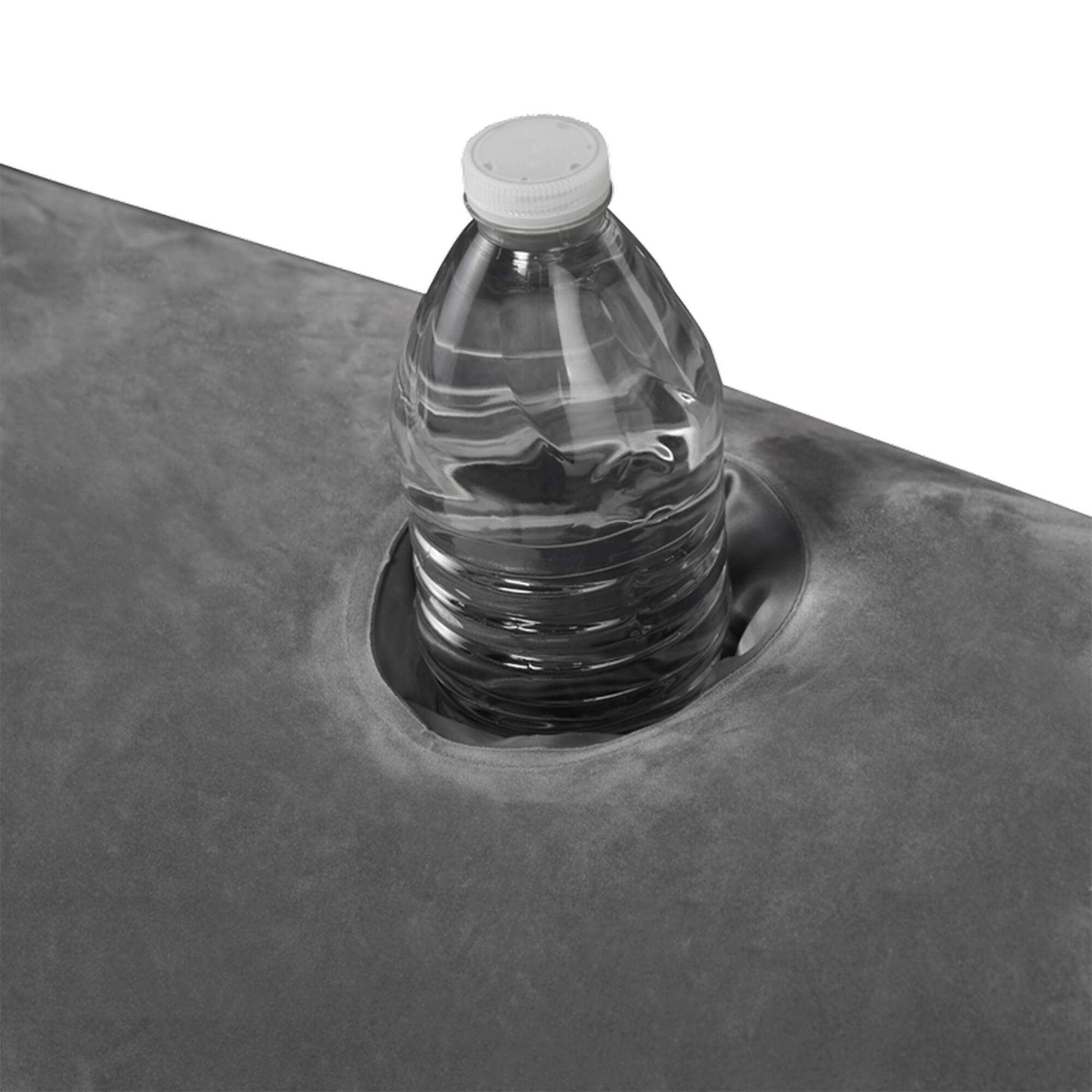 Left. Intex - Inflatable Indoor Corner Couch Sectional with Cupholders - Gray.