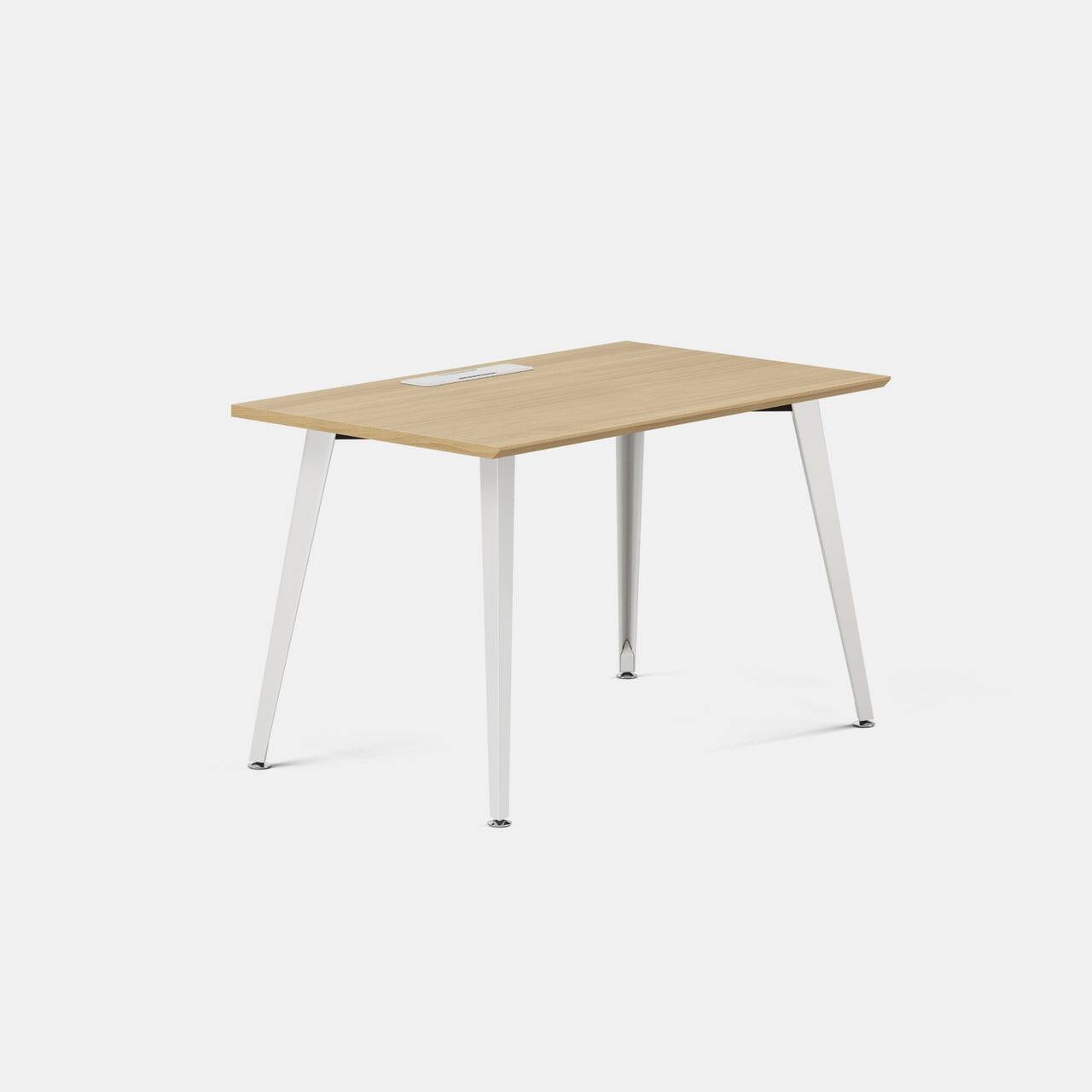 Angle. Branch Furniture - Branch 48" Office Desk – Modern Design, Spacious Work Surface, Durable Build, Integrated Cable Management - Woodgrain.