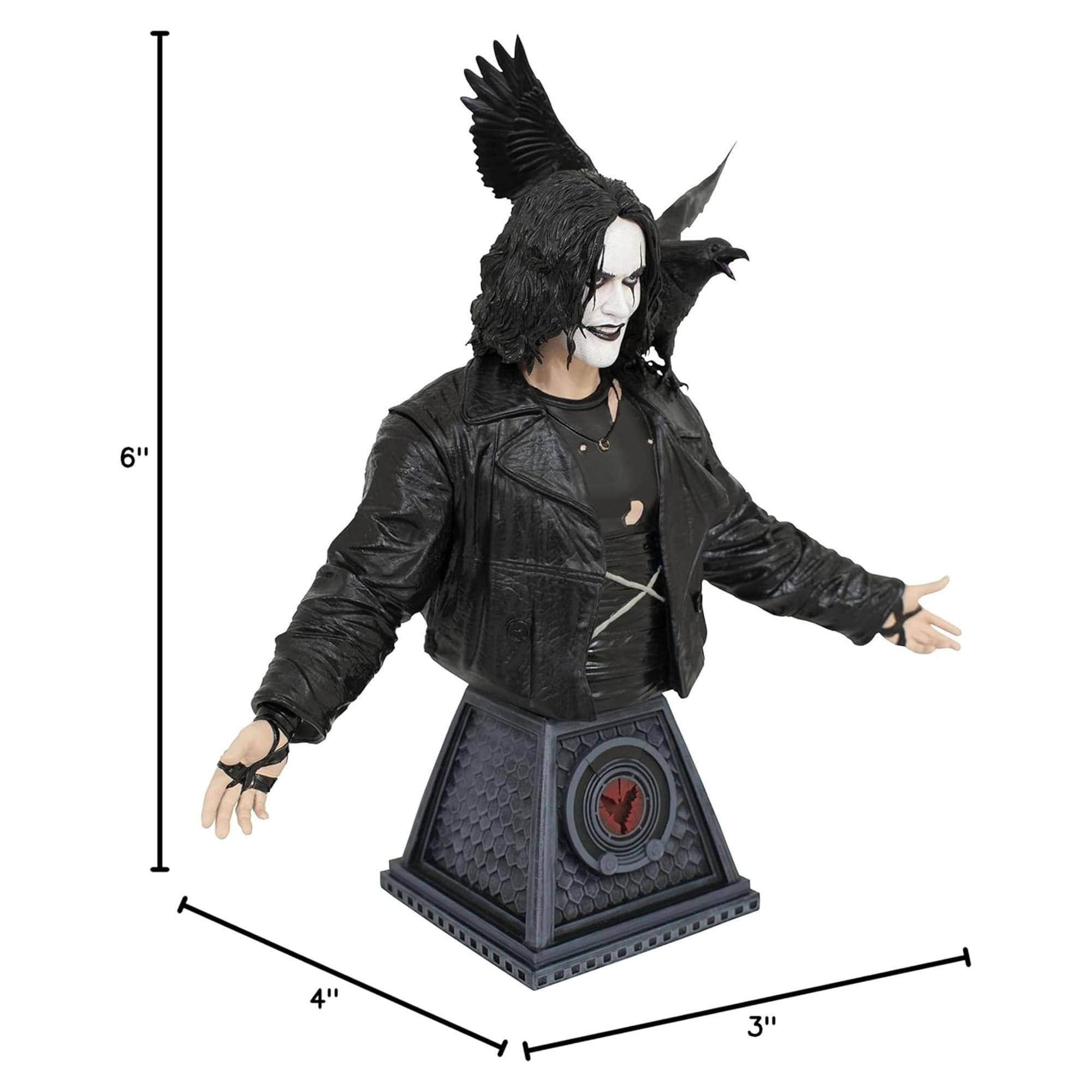 Alt View 4. Diamond Select Toys - The Crow Eric Draven 6 Inch Resin Bust - Black.