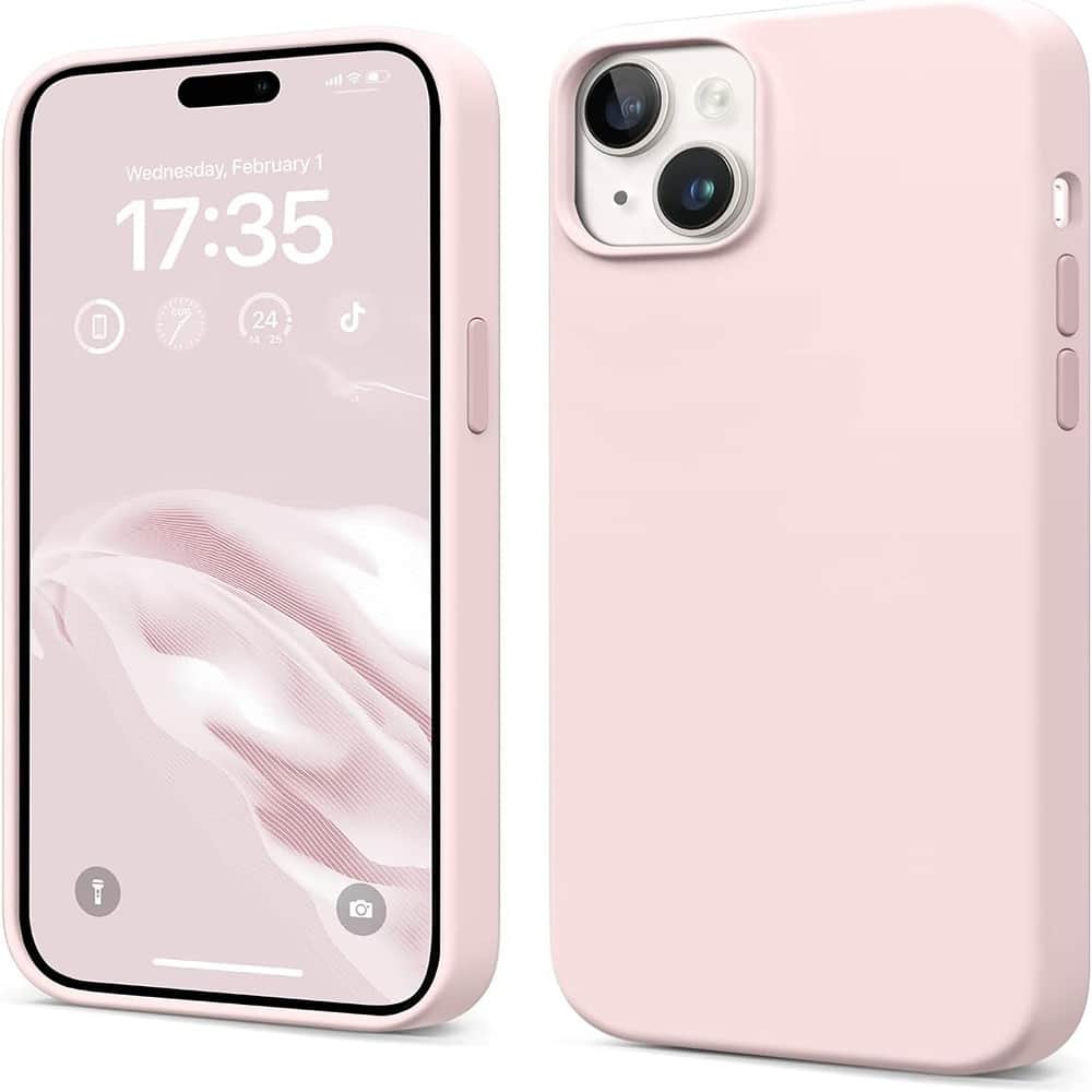 ACJPR - iPhone 14 Case, Food-Grade Silicone, Anti-Drop Protection, Chalk Pink - Color: Chalk Pink Size: iPhone 14 (6.1'')