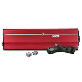DS18 Audio - FRP Monoblock Class D Car Amplifier with Remote Level Control, 12000W RMS at 1 Ohm - Red