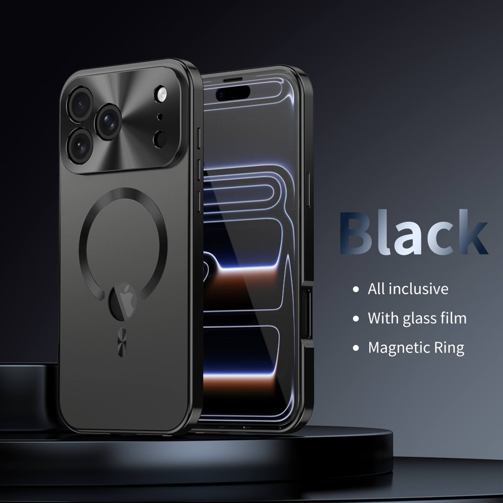 Black  
All inclusive  
With glass film  
Magnetic Ring