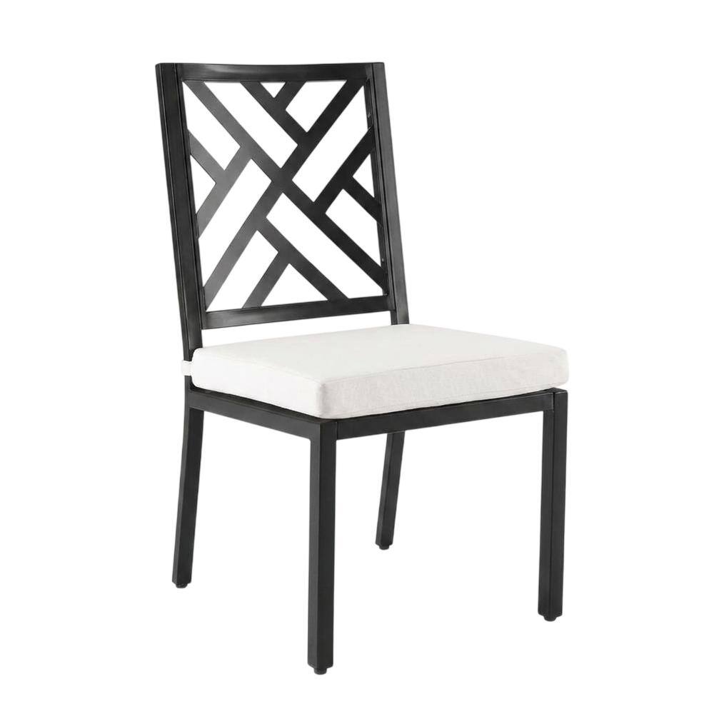 Front. Crosley Furniture - Locke 2Pc Outdoor Dining Chair Set - 2 Chairs - Creme.