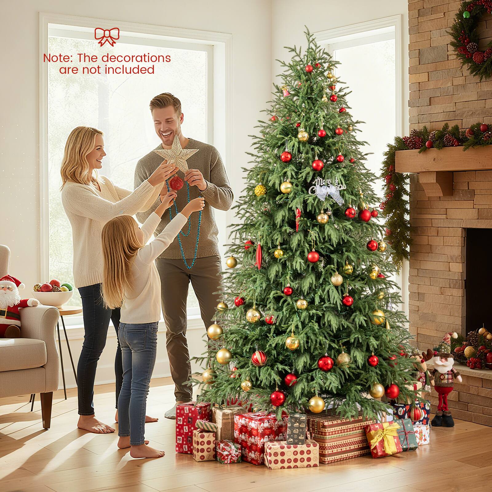 Note: The decorations are not included