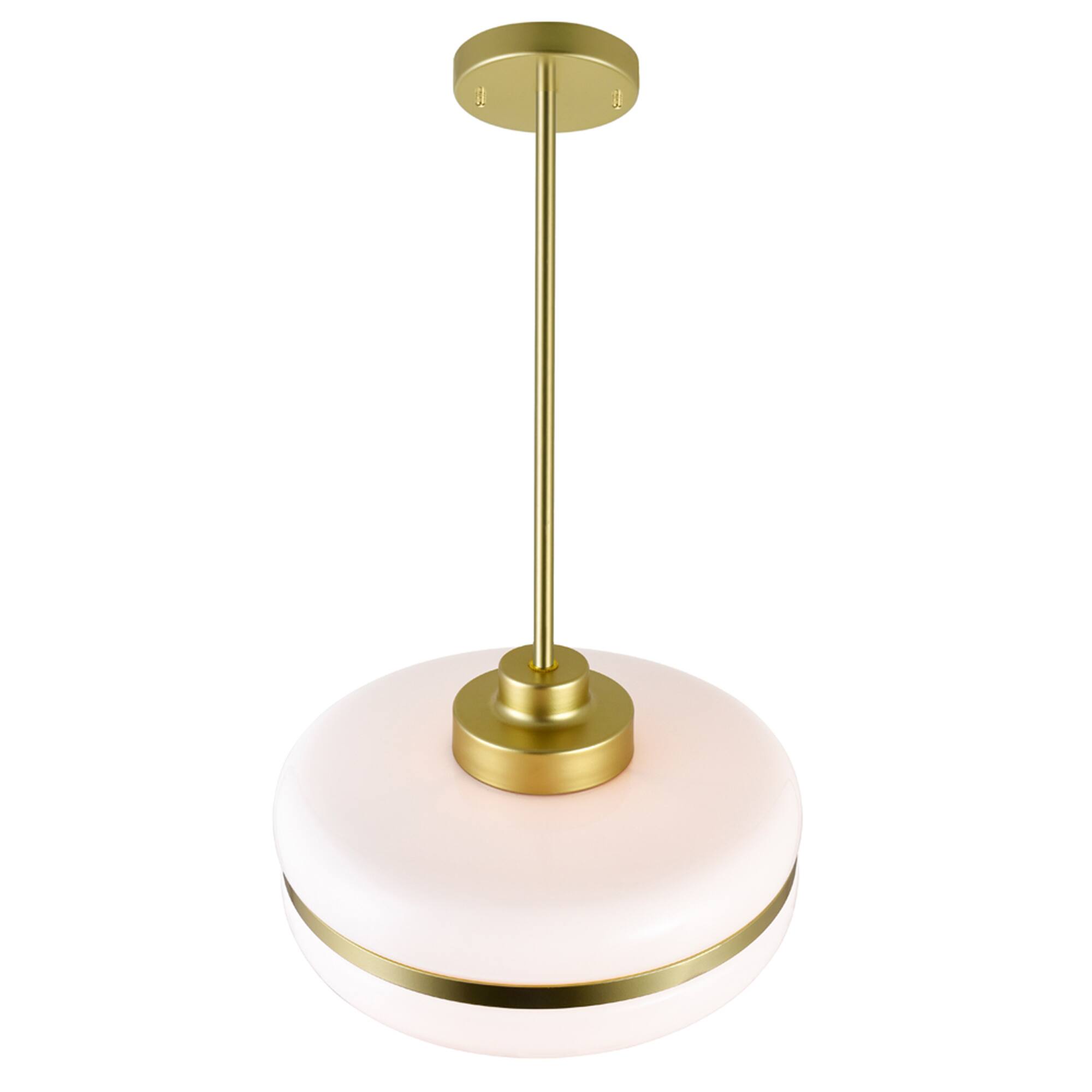 Angle. CWI Lighting - Elementary 1 Light Down Pendant With Pearl Gold Finish - Pearl Gold.