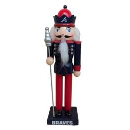 Evergreen Enterprises - Atlanta Braves 12" Wooden Nutcracker Statue - Multicolor