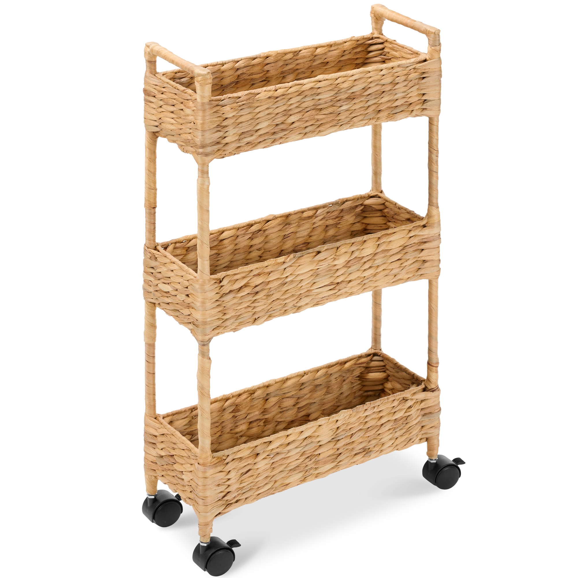 Best Choice Products - 3-Tier Slim Rolling Nursery Caddy w/Wheels, Utility Cart for Storage Organization - Natural price history on PriceWatchPro