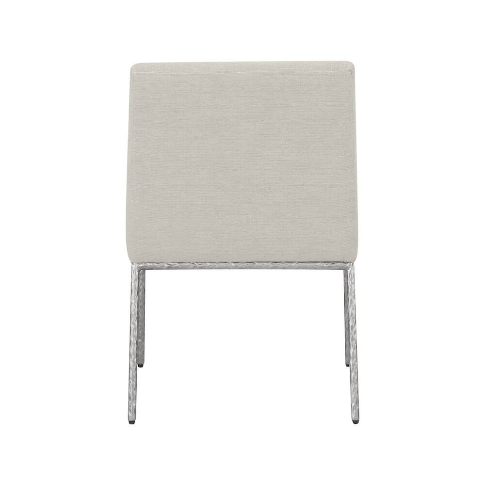 Alt View 4. Meridian Furniture - Reeves Cream Chenille Fabric Dining Chair, Set of 2 - Beige.