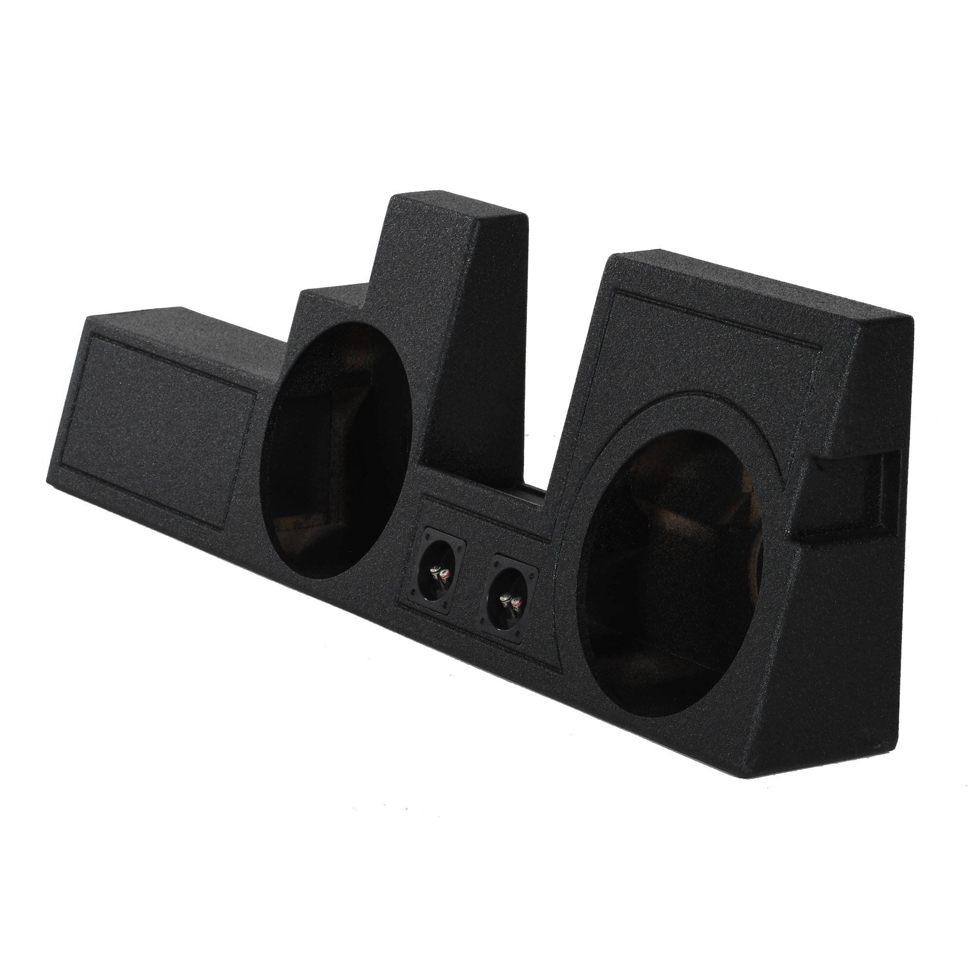 Alt View 1. QPower - Q Power Dual 12" Ported Sub Enclosure for Ford F-250, F-350 Super Duty 2000-2025 - Charcoal Gray.