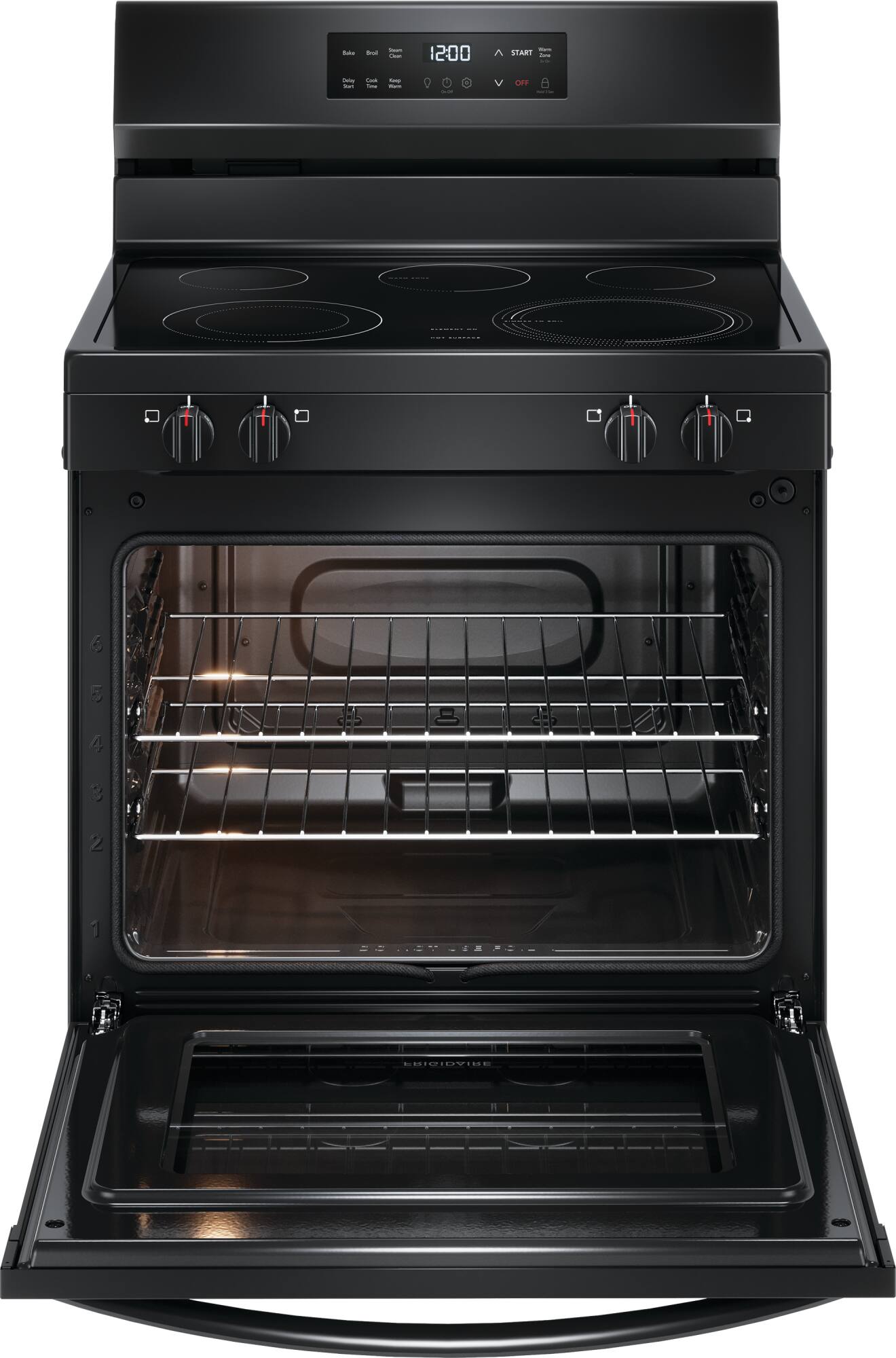 Alt View 1. Frigidaire - Frigidaire 5.3 Cu. Ft. Freestanding Electric Range with EvenTemp - Black.
