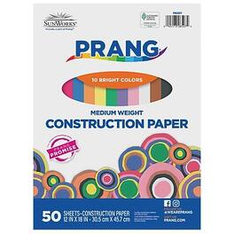 Prang - 12" x 18" Construction Paper, 50 Sheets/Pack - Assorted