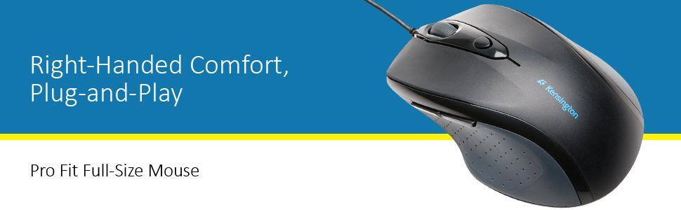 Right-Handed Comfort, Plug-and-Play

Pro Fit Full-Size Mouse