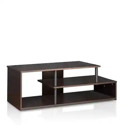 Front. Furinno - Econ Low Rise TV Stand - Espresso/Black.