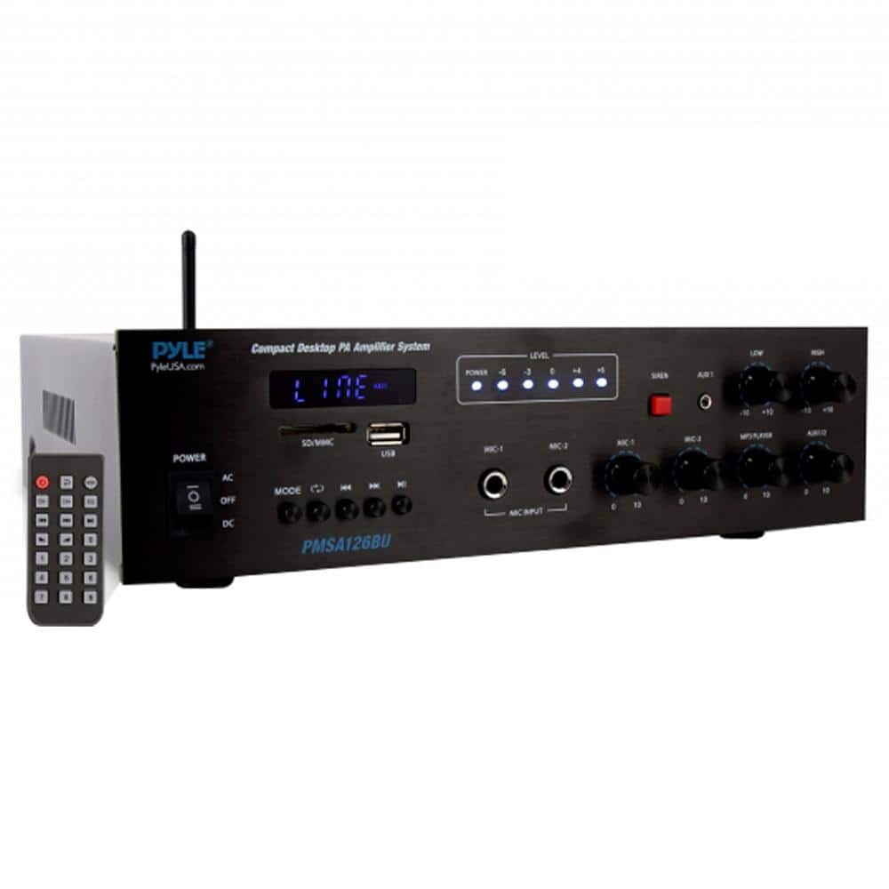 PYLE - Bluetooth Amplifier Receiver - Black