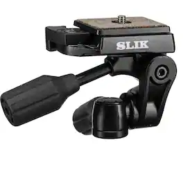 Slik - SH-704E Compact Light 3-Way Pan Tripod Head with Quick Release