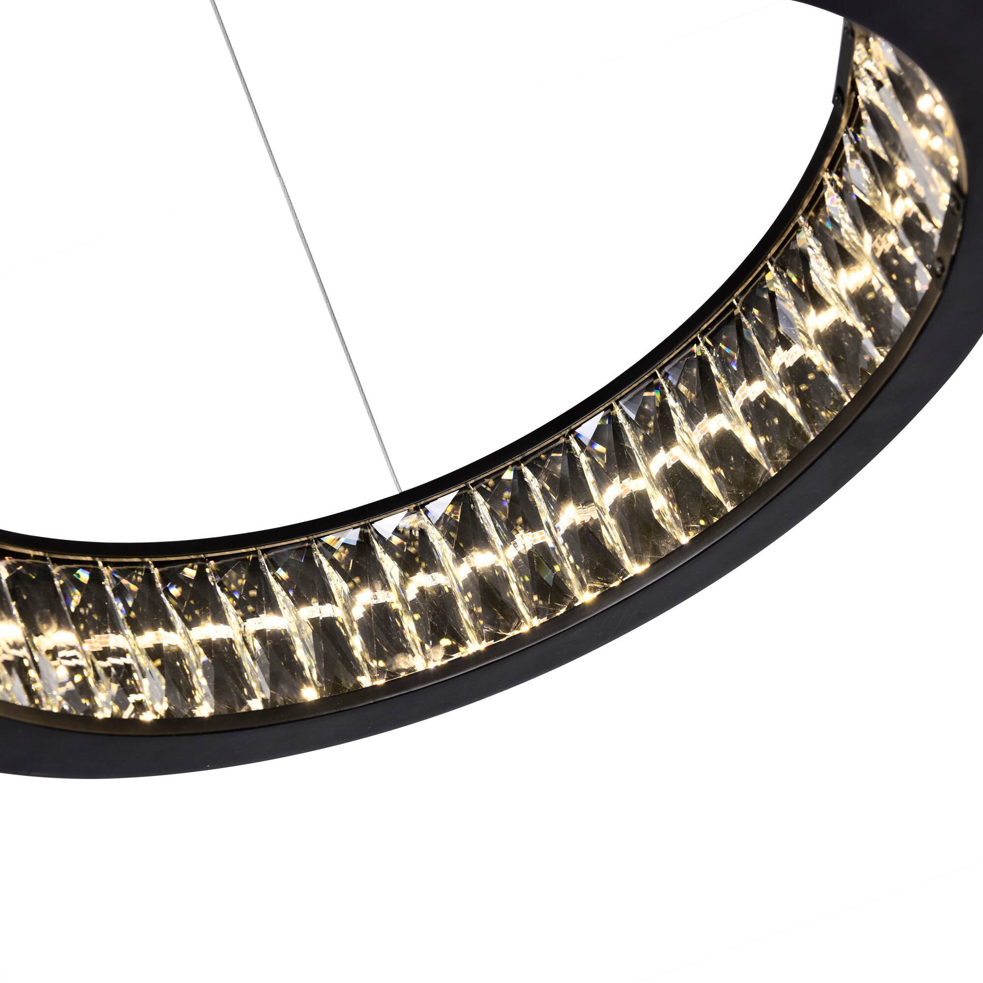 Alt View 2. CWI Lighting - Rosalina LED Chandelier With Matte Black Finish - Matte Black.