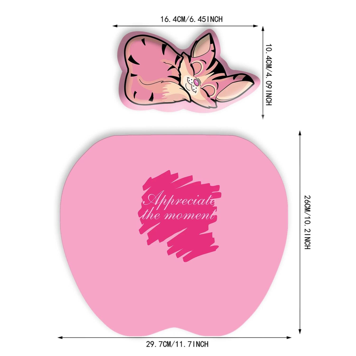 16.4CM/6.45INCH  
10.4CM/4.09INCH  
26CM/10.2INCH  
29.7CM/11.7INCH  

Appreciate the moment