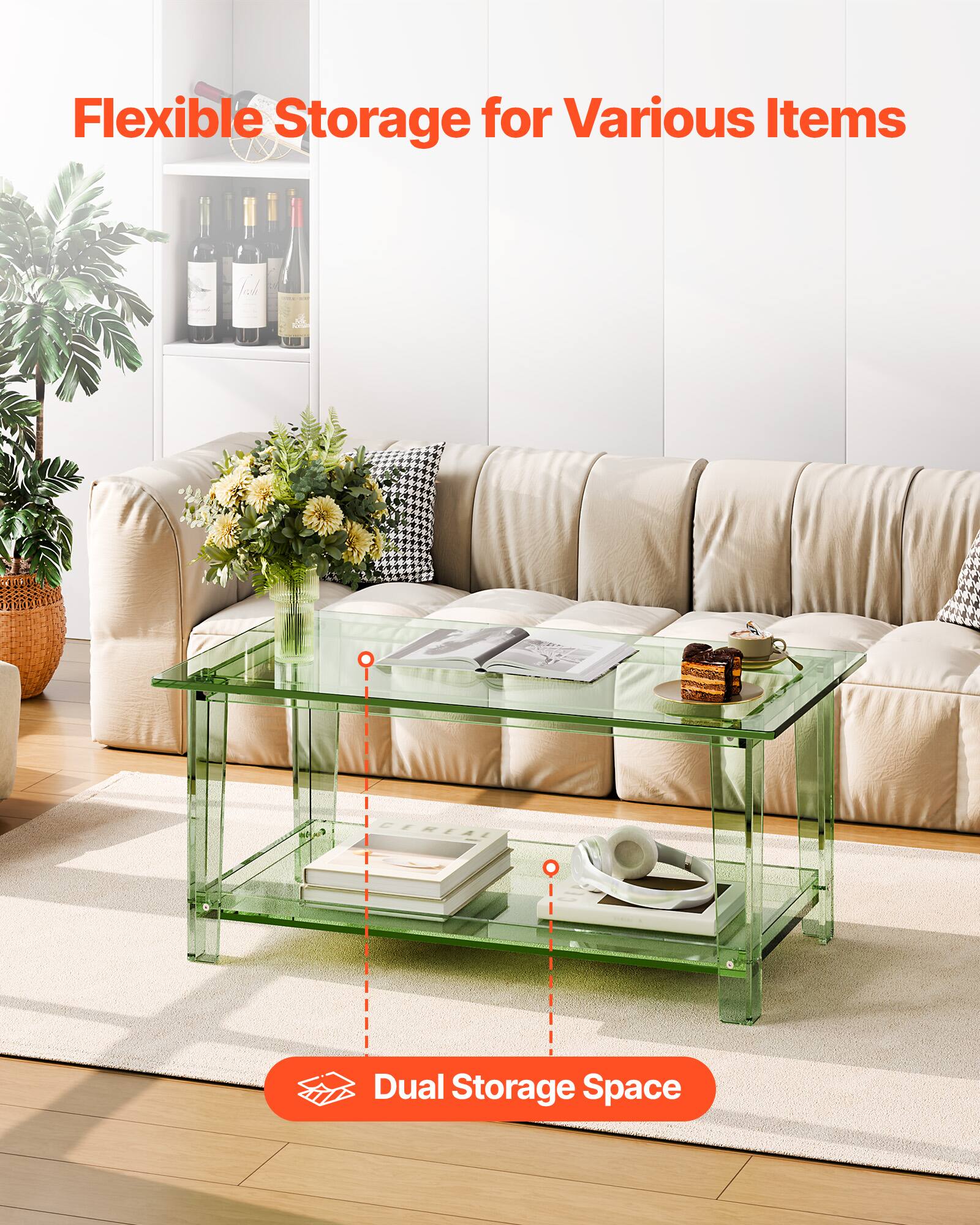 Flexible Storage for Various Items

Dual Storage Space