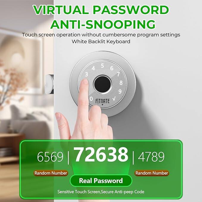 VIRTUAL PASSWORD ANTI-SNOOPING

Touch screen operation without cumbersome program settings
White Backlit Keyboard

6569 | 72638 | 4789

Random Number | Real Password | Random Number

Sensitive Touch Screen, Secure Anti-peep Code
