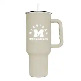 Logo Brands - Michigan Wolverines 40oz. Sand Soft Touch Tumbler - Multicolor