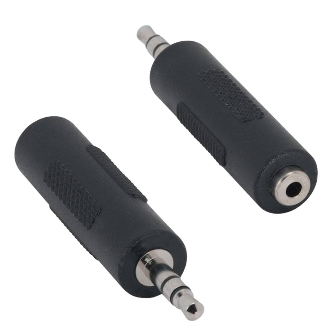Front. Sanoxy - Sanoxy (2-Pack) 3.5mm Stereo Male to 2.5mm Stereo Female Adapter - Black.