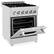 Alt View 1. ZLINE - 24 in. Wide 4 Burner ZLINE Legacy Dual Fuel Range in Satin Stainless Steel (RAS-SN-BR-24) - Satin Stainless Steel.