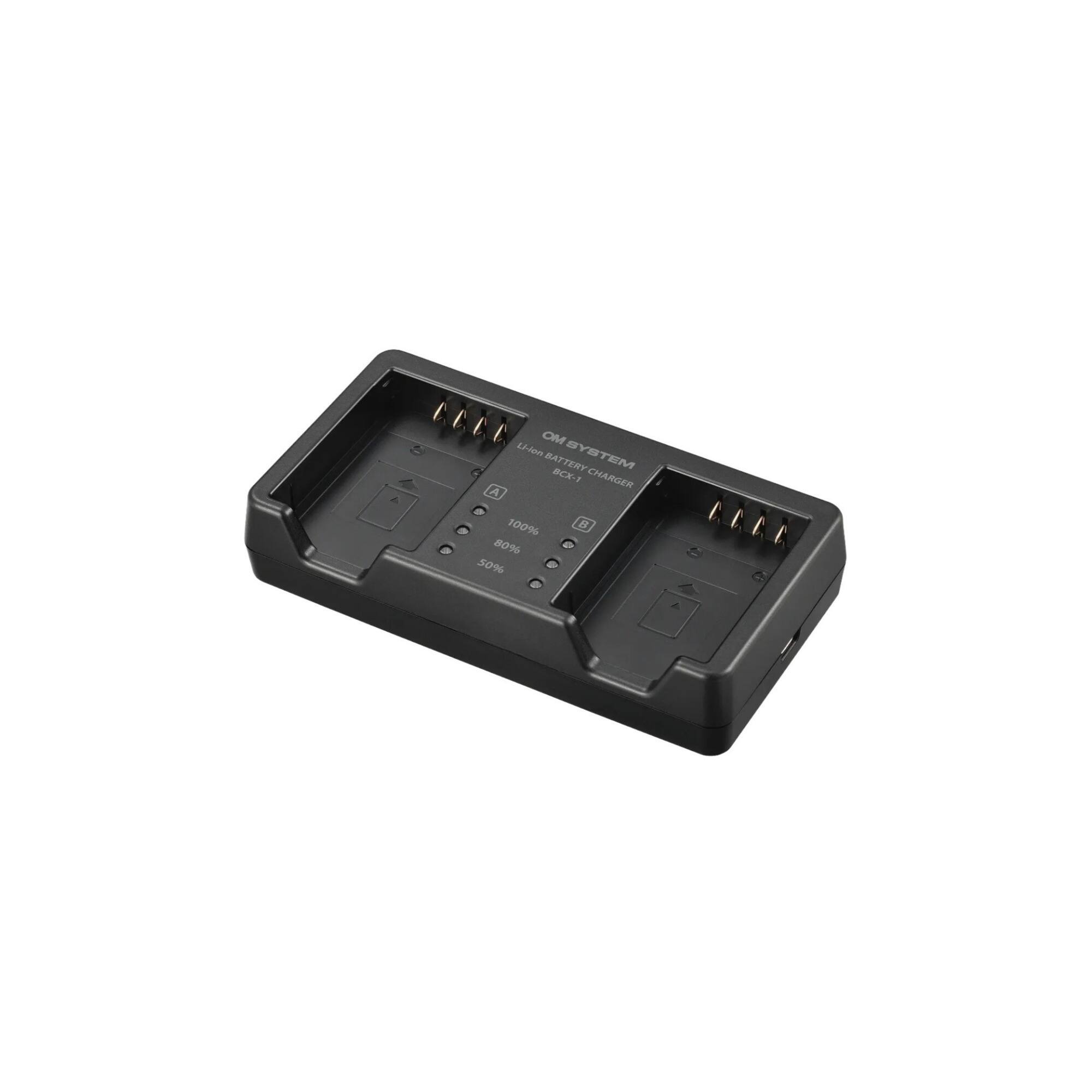 A OM SYSTEM BATTERY BA TEM BC-1 CHARGER A 100% # 20% 50%