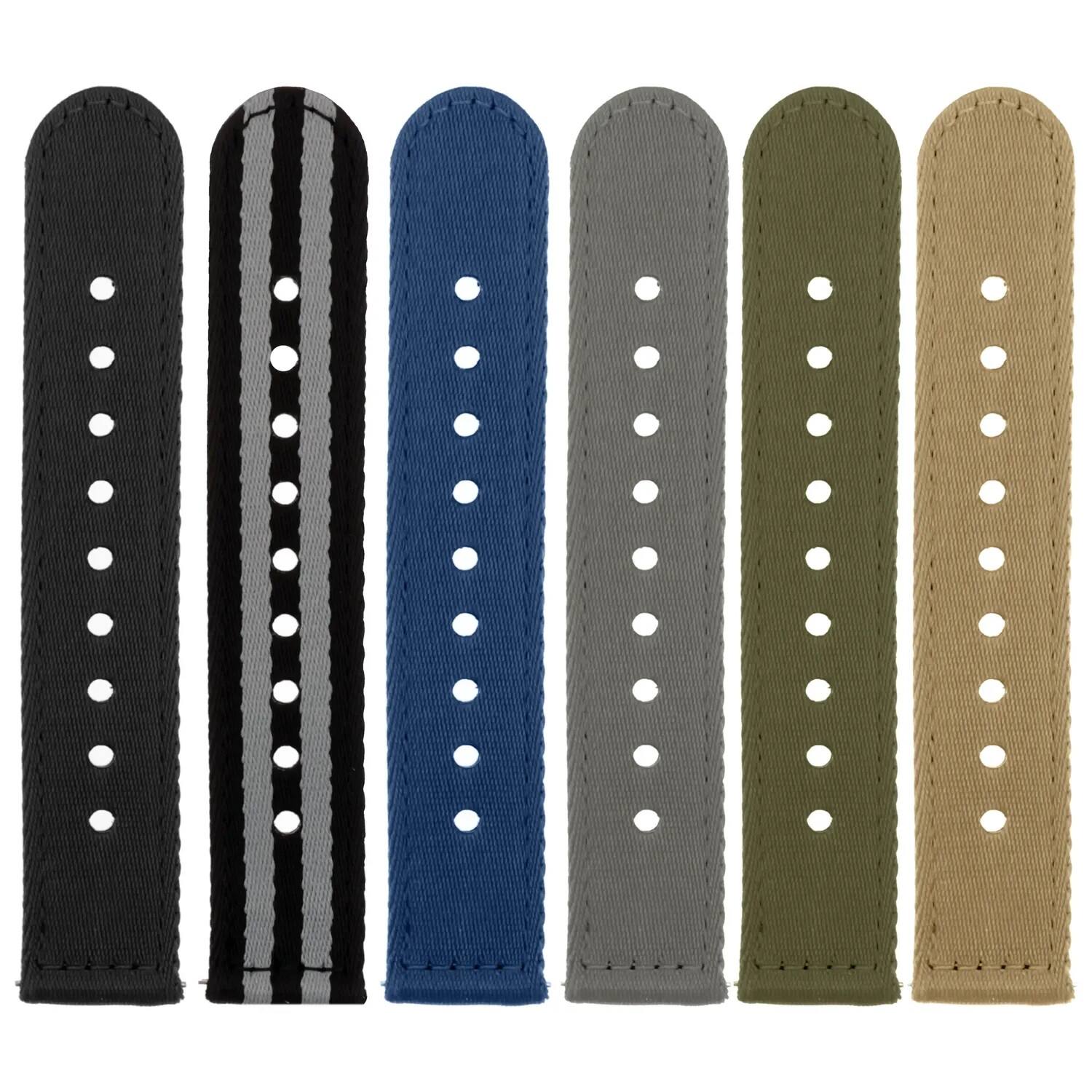 Left. StrapsCo - Pro Seatbelt Strap Nylon Watch Band For Apple Watch - 40mm/41mm/42mm (Short-Medium) - Camel.