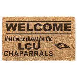 Jardine - Lubbock Christian Chaparral 18" x 30" Welcome Doormat - Brown