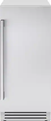 Zephyr - 15" Outdoor/Indoor Presrv 80 lb. Daily Production Top Hat Built-In Gourmet Clear Ice Machine Left Hinge - Stainless Steel