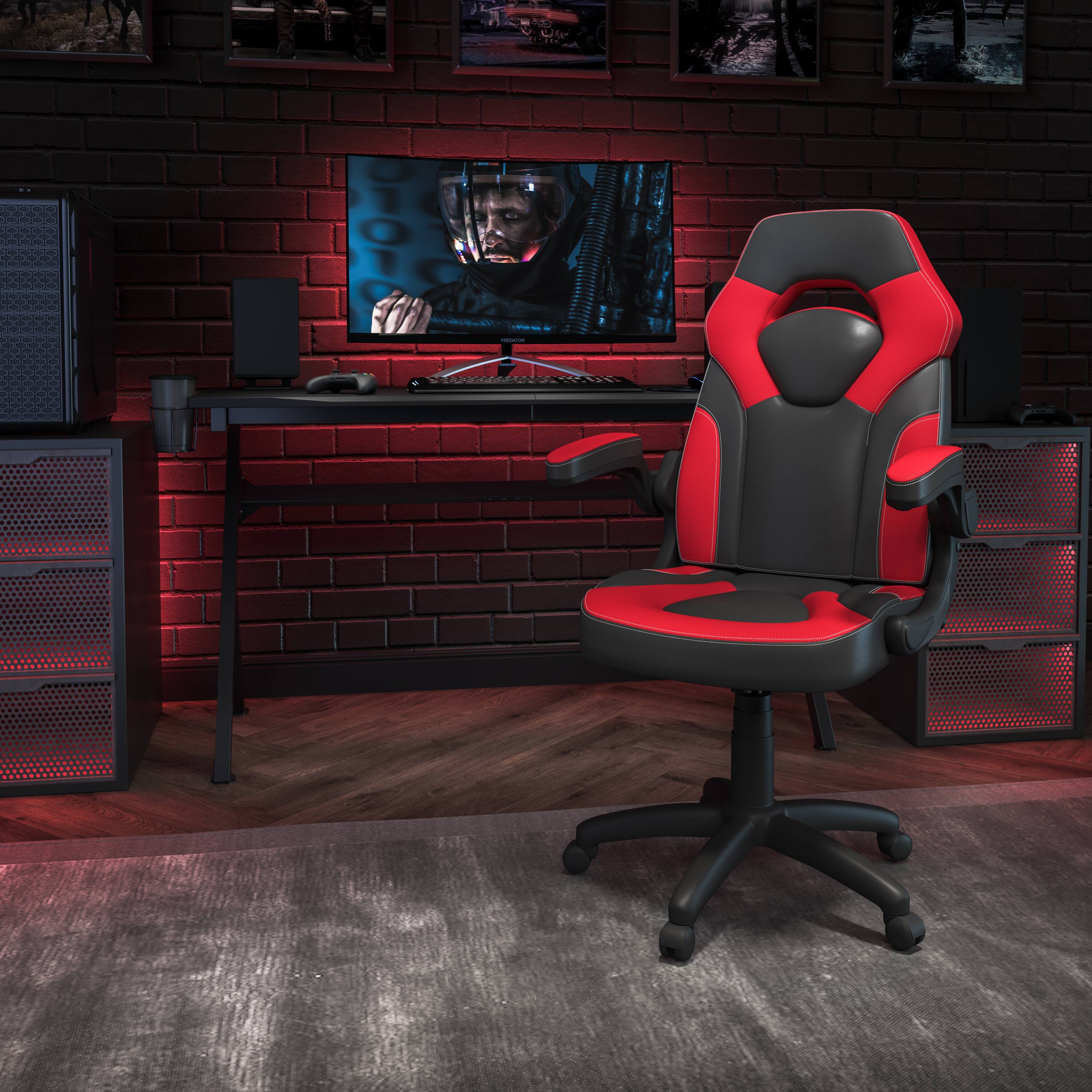 Alt View 1. Emma + Oliver - Z100 Gaming Chair Racing Office Ergonomic Computer PC Adjustable Swivel Chair - Red.