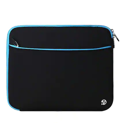 Front. Kitcheniva - Neoprene Laptop Sleeve Case Cover Zip Bag For 11" Laptop Black/Blue - Black-Blue.