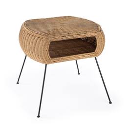 Butler Specialty - Coralitta 24.25 in. W Rattan End Table - Light Brown