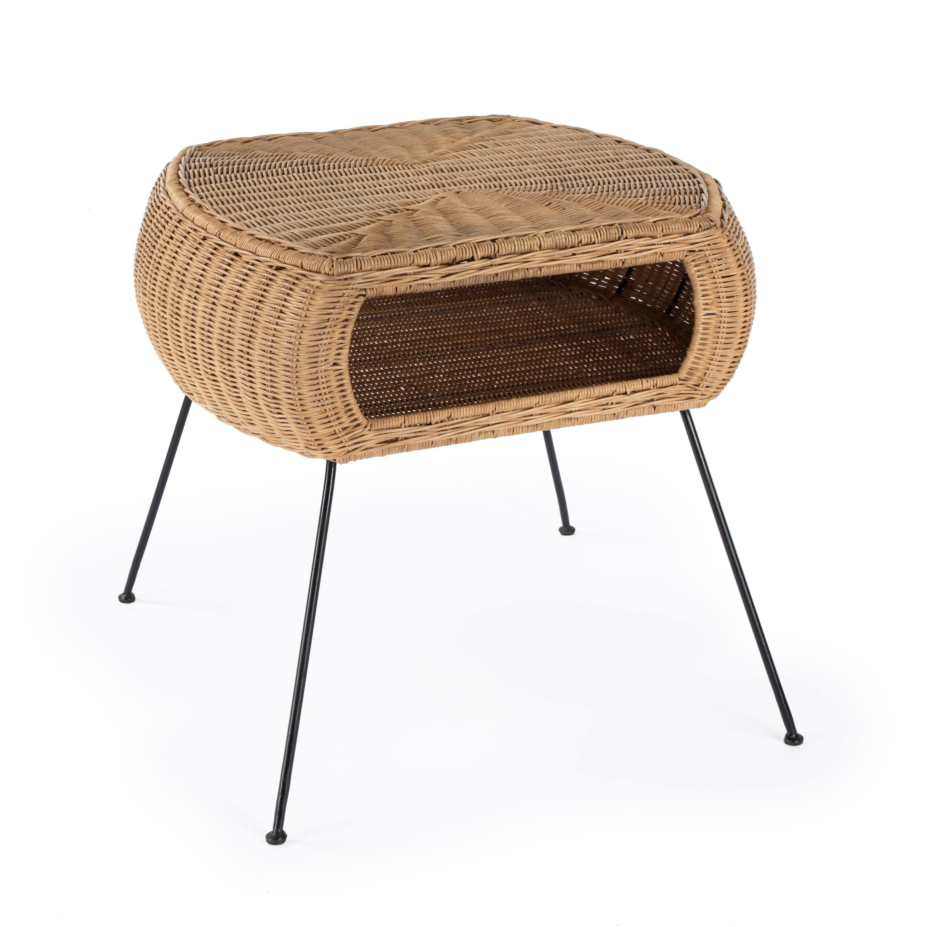 Butler Specialty - Coralitta 24.25 in. W Rattan End Table - Light Brown