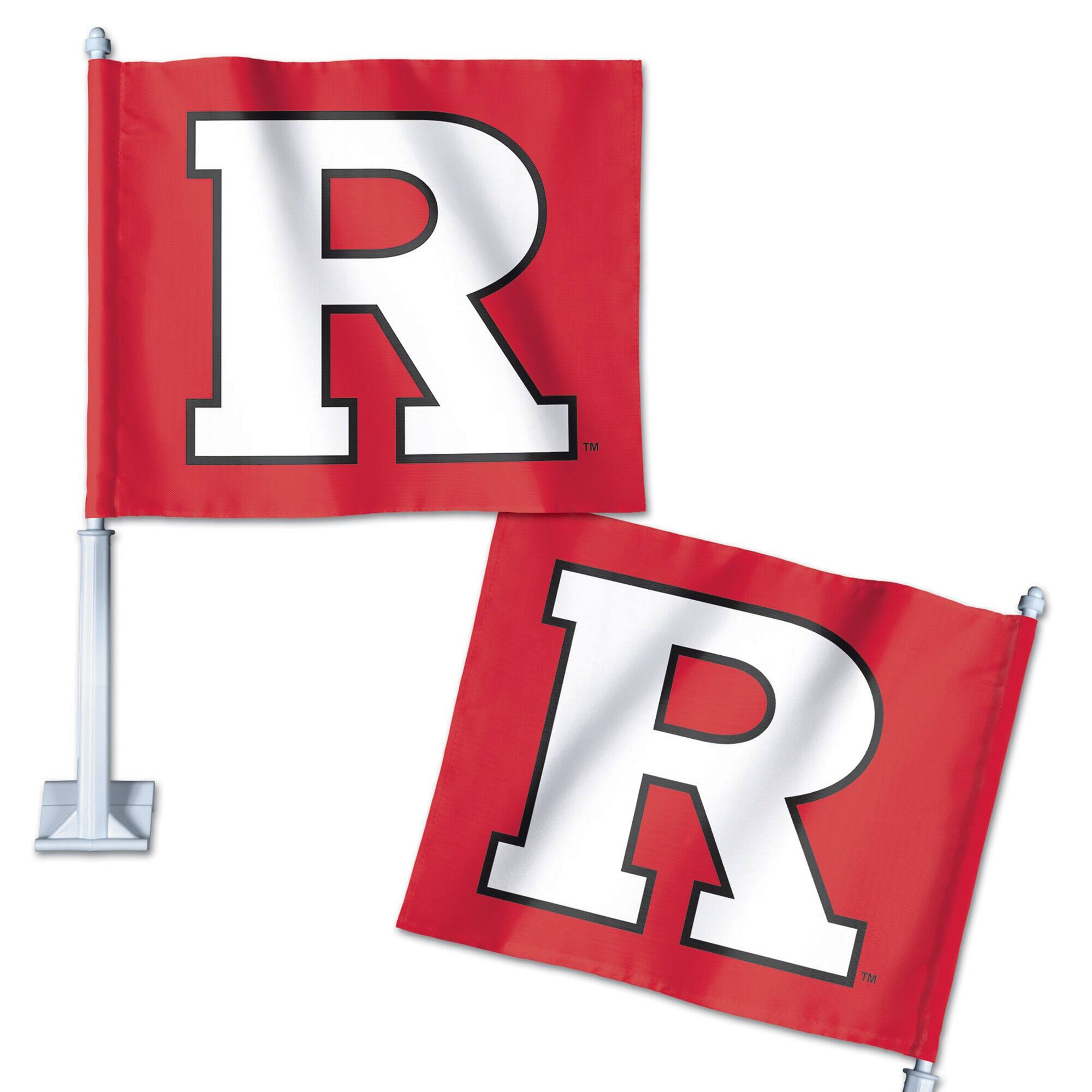 Alt View 2. WinCraft - Rutgers Scarlet Knights Double-Sided Car Flag - Multicolor.