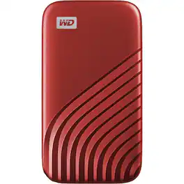SanDisk - WD My Passport WDBAGF0010BRD-WESN 1 TB Portable Solid State Drive - External - Red - USB 3.2 (Gen 2) Type C - 256-bit